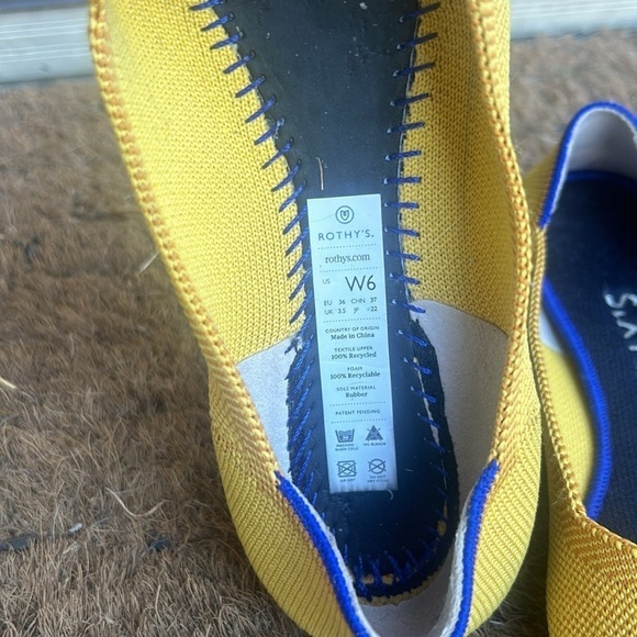 Rothy's the Point Flats Marigold Yellow Size 6 - Picture 8 of 10